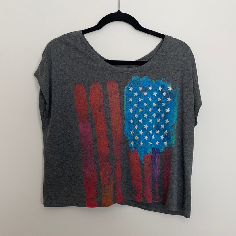 American Flag crop top